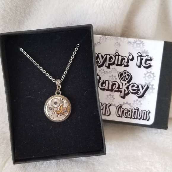 Steam Punk Artisan Necklace Watch Parts - Picture 2 of 7